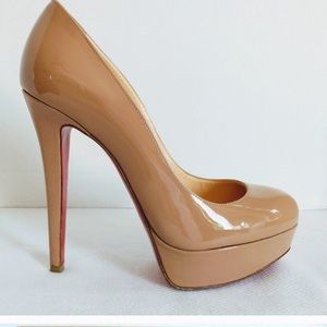 Louboutin Bianca Platform Heels Nude Size 6.5
